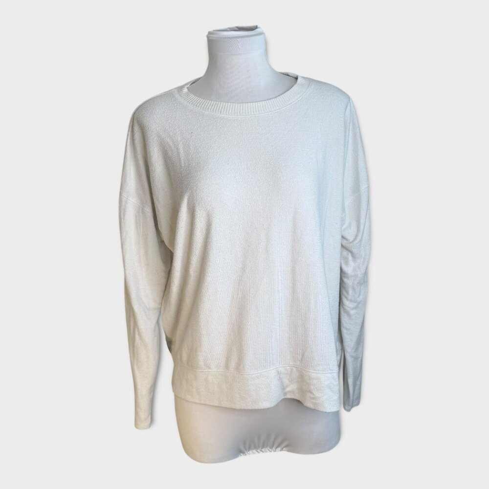 Lucky Brand White Crewneck‎ Pullover Sweater Size XL